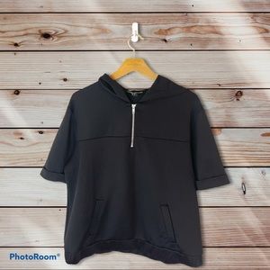 Forever 21 Athletic Black Cover Up With Hoodie